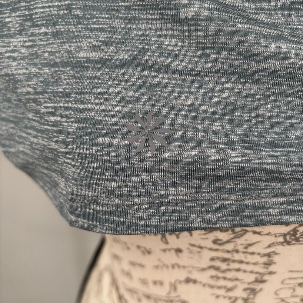 Athleta Utopia Mesh Racer Back Tank Top Grey Heather Size Small - Picture 6 of 7